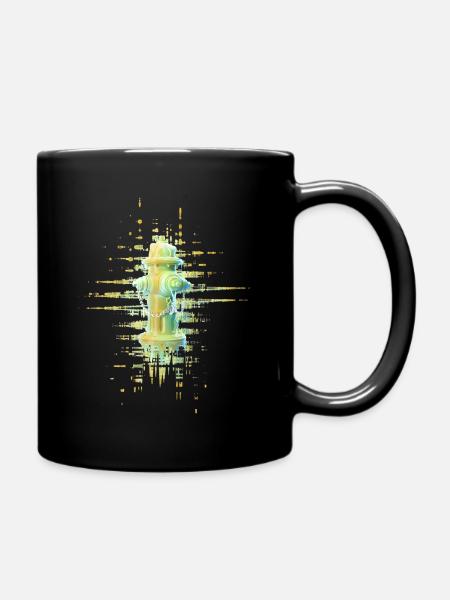 Gelber Hydrant - Tasse einfarbig - Schwarz