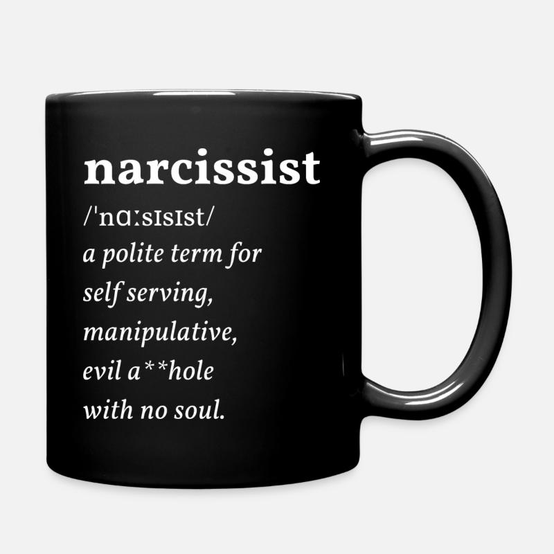 Narcissist Definition - Full Colour Mug - black
