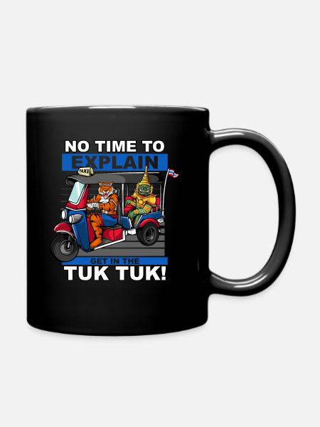 Tuk Tuk Thailand Holiday Trip Bangkok - Full Colour Mug - black