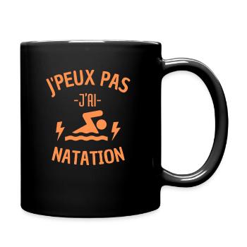 J PEUX PAS J AI NATATION - Mug uni - noir - Droite