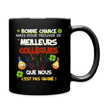 Collègues bonne chance. Meilleurs collègues - Mug uni - noir - Droite