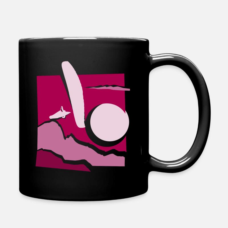 Paragleiter Papierschnitt Gleitschirm pink - Tasse einfarbig - Schwarz