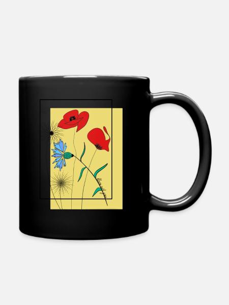 Flower power - Mug uni - noir