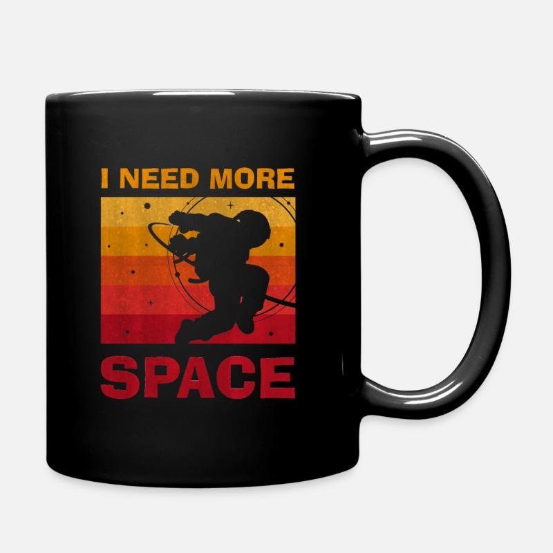 Astronaut Weltall Spaceman Planet Milchstraße - Tasse einfarbig - Schwarz