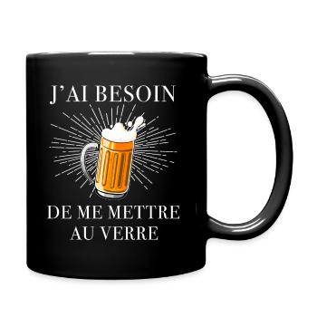 J'ai Besoin De Me Metre Au Vert Humour Bière Apéro - Mug uni - noir - Droite