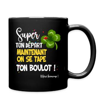 Collègue départ Collègue Cadeau Message Boulot - Mug uni - noir - Droite