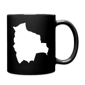 Drapeau de la carte de la bolivie - Mug uni - noir - Droite