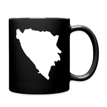 Drapeau de carte de Bosnie-Herzégovine - Mug uni - noir - Droite