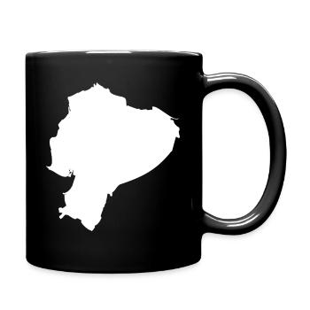 Ecuador Landkarte Flagge - Tasse einfarbig - Schwarz - Rechts