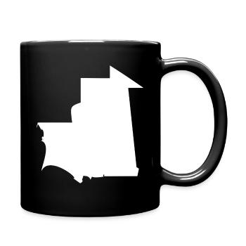 Drapeau de la carte de la mauritanie - Mug uni - noir - Droite