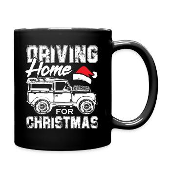 Landy Driving Home for Christmas - Tasse einfarbig - Schwarz - Rechts