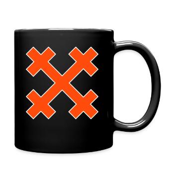 Baltisches Kreuz - Tasse einfarbig - Schwarz - Rechts