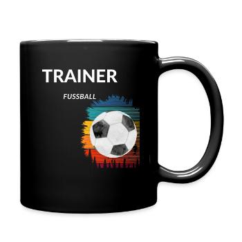 Trainer Fußball - Tasse einfarbig - Schwarz - Rechts