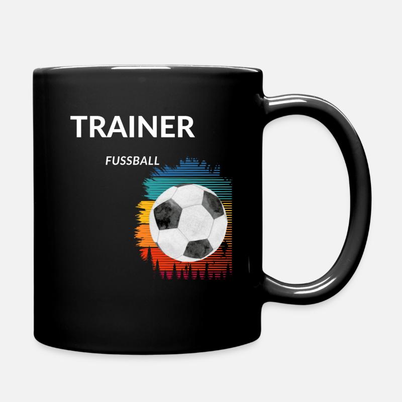 Trainer Fußball - Tasse einfarbig - Schwarz