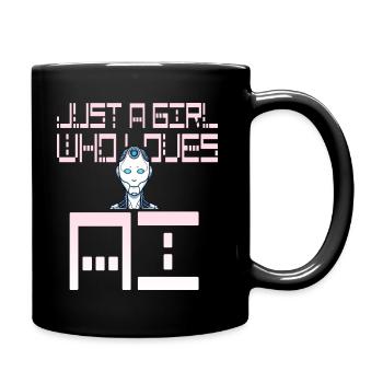 Fille Qui Aime L'IA Intelligence Artificielle - Mug uni - noir - Droite