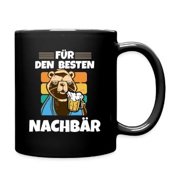 Einweihungsparty wegen Einzug für besten Nachbarn - Tasse einfarbig - Schwarz - Rechts