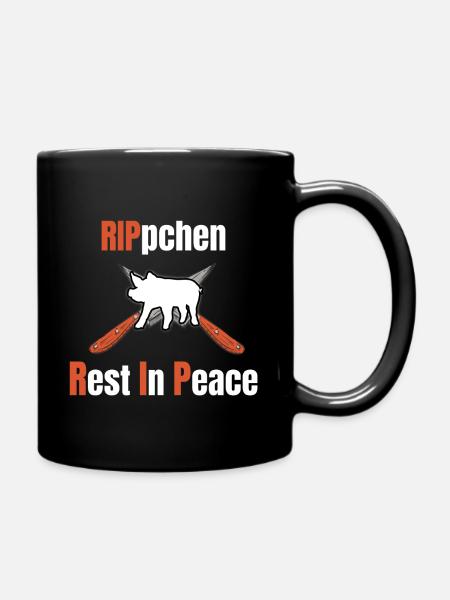 SPARERIBS grillen im Sommer für Fleischliebhaber - Tasse einfarbig - Schwarz