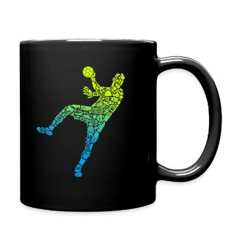 Handball Players Symbols Handball Players Boys Handball - Full Colour Mug - black - Right