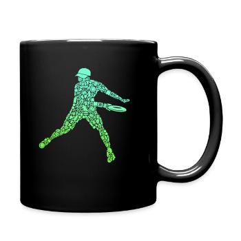 Discgolfer Symbole Discgolf Jungen Disc Golf - Tasse einfarbig - Schwarz - Rechts