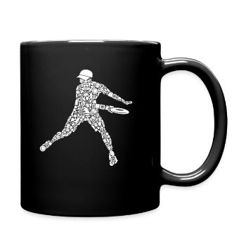 Discgolfer Symbole Discgolf Silhouette Disc Golf - Tasse einfarbig - Schwarz - Rechts
