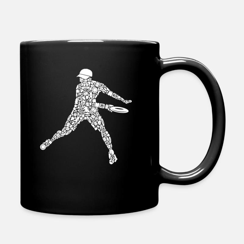 Discgolfer Symbole Discgolf Silhouette Disc Golf - Tasse einfarbig - Schwarz