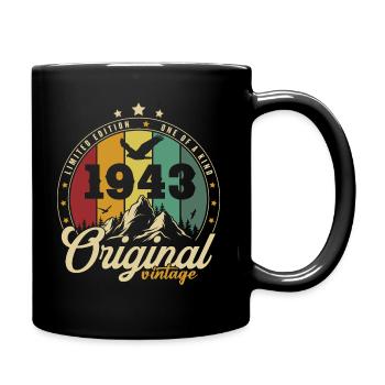 Original 1943 Vintage Retro Birthday Gift - Full Colour Mug - black - Right