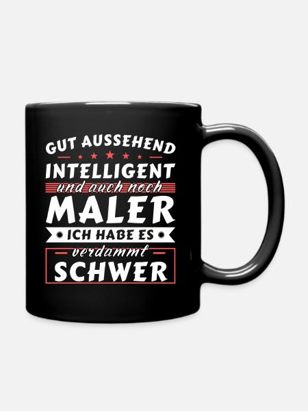 Gut aussehend intelligent - Maler Edition - Tasse einfarbig - Schwarz