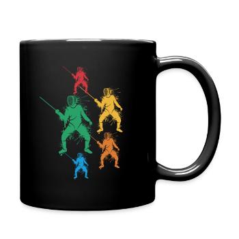 Fechter Fecht Fechtmeister Jungen Kinder Fechten - Tasse einfarbig - Schwarz - Rechts