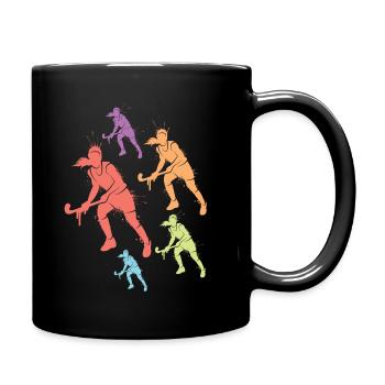 Joueur De Hockey, Fille, Hockey Sur Gazon, Joueuse De Hockey - Mug uni - noir - Droite