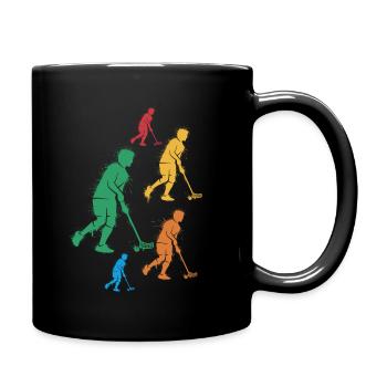Floorball Innebandy Salibandy Kids Floorball - Full Colour Mug - black - Right
