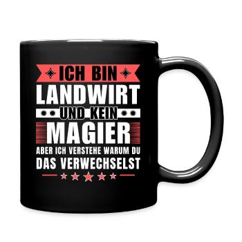 Ich bin Landwirt und kein Magier - Tasse einfarbig - Schwarz - Rechts