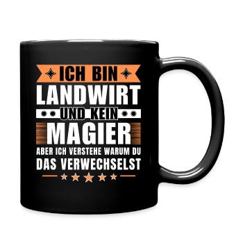 Ich bin Landwirt und kein Magier - Tasse einfarbig - Schwarz - Rechts