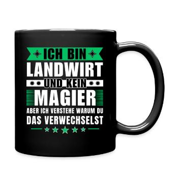 Ich bin Landwirt und kein Magier - Tasse einfarbig - Schwarz - Rechts