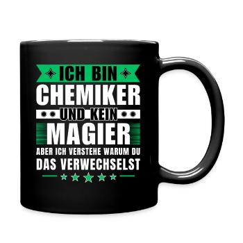 Ich bin Chemiker und kein Magier - Tasse einfarbig - Schwarz - Rechts