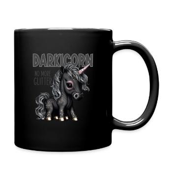 Darkicorn schwarzes Einhorn mystisch Gothic - Tasse einfarbig - Schwarz - Rechts