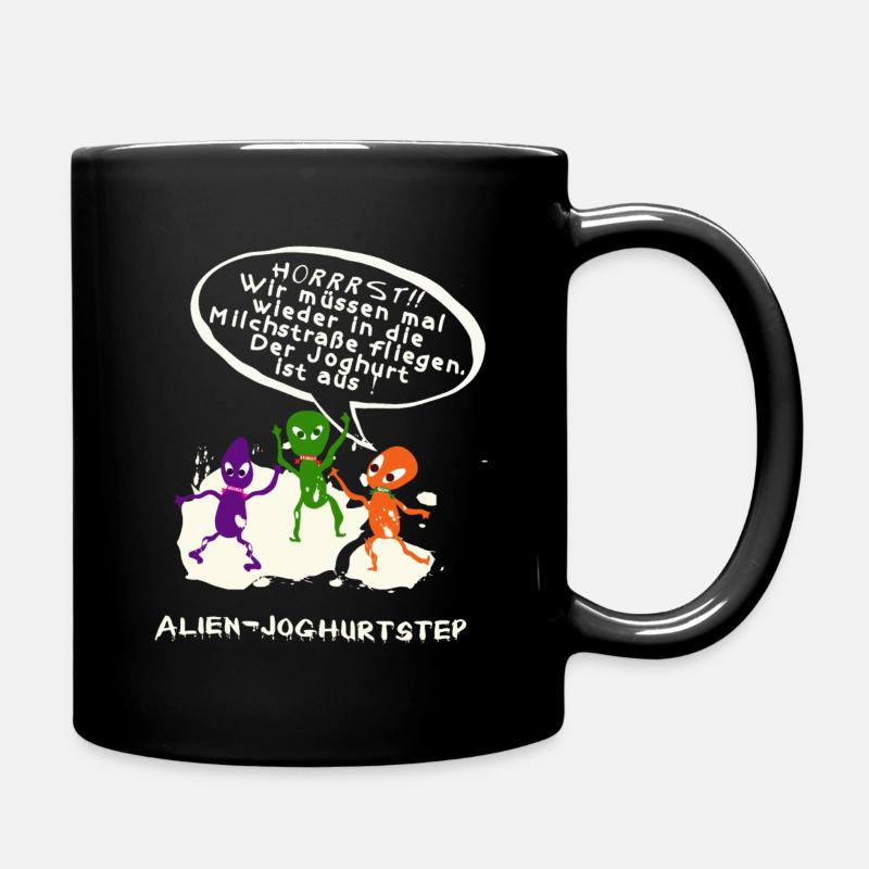 Aliens tanzen Joghurtstep - Tasse einfarbig - Schwarz