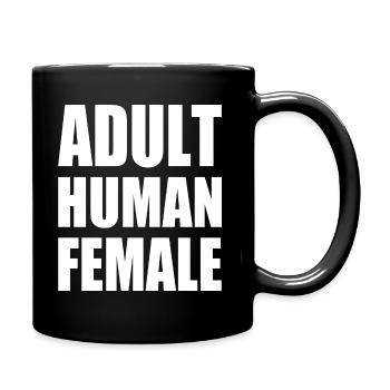 adult human female - Tasse einfarbig - Schwarz - Rechts