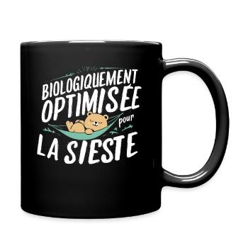 Biologiquement optimisé pour la sieste - Femme - Mug uni - noir - Droite