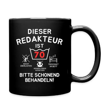 Cet éditeur a 70 ans. - Mug uni - noir - Droite