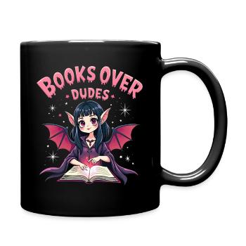 Woman Loves to Read Halloween Books - Full Colour Mug - black - Right