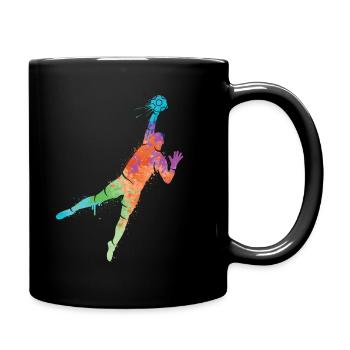 Fußball Torwart Fußballspieler Fußballer Torhüter - Tasse einfarbig - Schwarz - Rechts