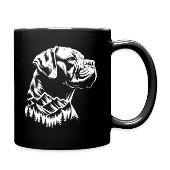 Visage Chien Mastiff Montagne - Mug uni - noir - Droite