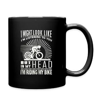 Cycling Riding Bike - Full Colour Mug - black - Right
