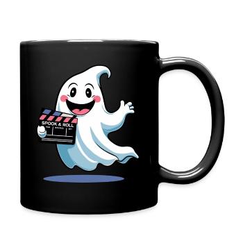 Funny Ghost Design - Spook & Roll - Full Colour Mug - black - Right