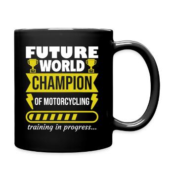 Future World Champion in Motorcycling,Sports - Full Colour Mug - black - Right