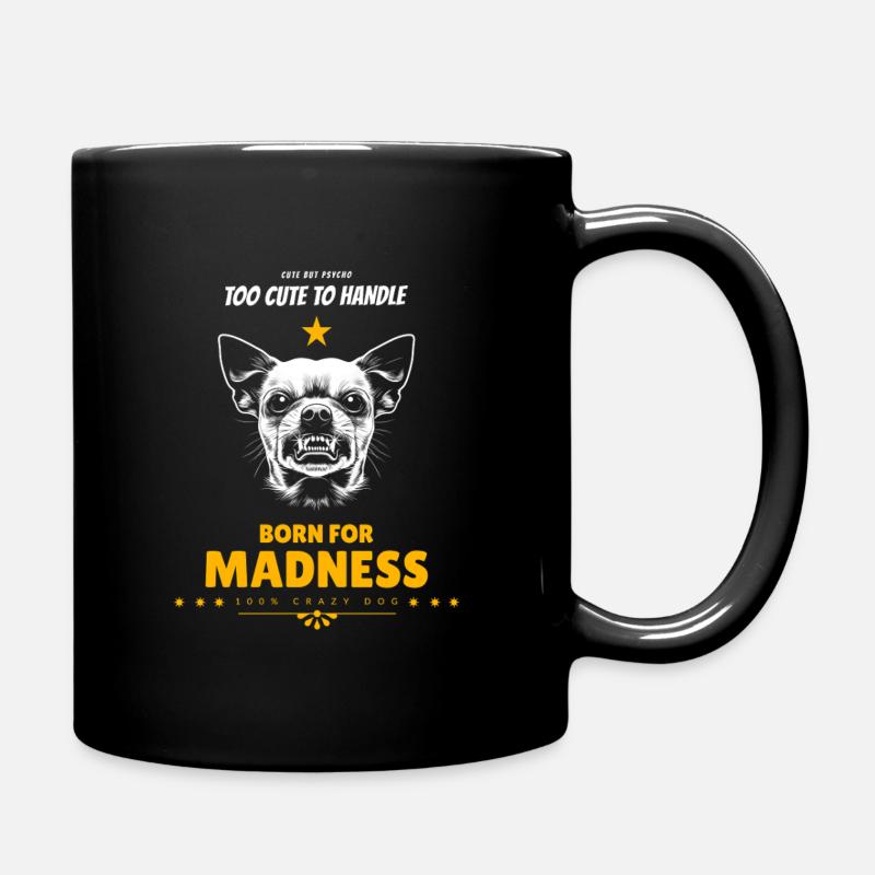 Crazy Chihuahua - Full Colour Mug - black