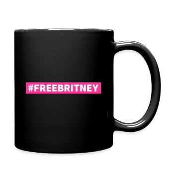 Free Britney - Tasse einfarbig - Schwarz - Rechts