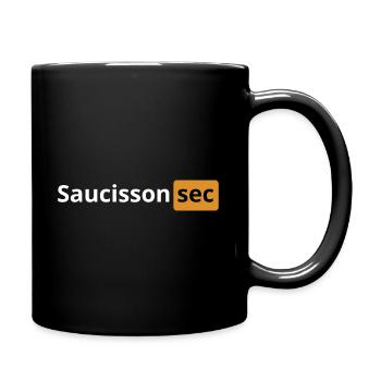 Saucisson Sec | logo porno | cadeau beauf - Mug uni - noir - Droite