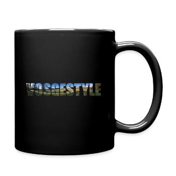 Landschaft im Vogesenstil - Tasse einfarbig - Schwarz - Rechts