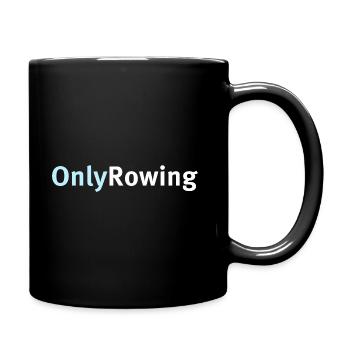 Only rowing funny design - Full Colour Mug - black - Right